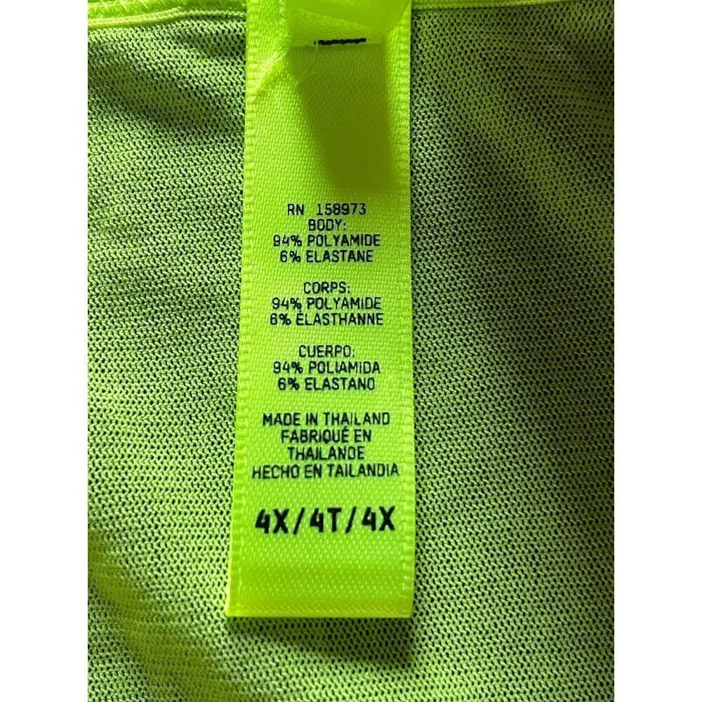 SKIMS Summer Mesh Cropped Top Tie Front Swim Cover Up in Highlighter 4X NEW